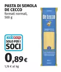 De Cecco - Pasta Di Semola De Cecco - Pasta Di Semola