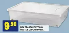 Box Trasparente Con Ruote E Coperchio
