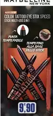 Maybelline - Color Tattoo Eye Stik Spiced Stick Multi-usb31n Maybelline - Color Tattoo Eye Stik Spiced Stick Multi-usb31n