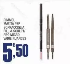 Rimmel -  Matita Per Sopracciglia Fill & Sculpt Rimmel -  Matita Per Sopracciglia Fill & Sculpt