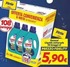 General - Liquido Universale 36 Lavaggi X3 General - Liquido Universale 36 Lavaggi X3
