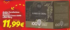 Antiche torri - Siciliana Espresso Crema Cialde Antiche torri - Siciliana Espresso Crema Cialde