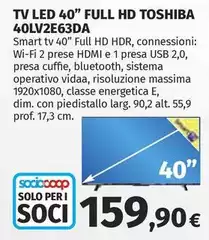 Toshiba - Tv Led 40" Full Hd 40LV2E63DA Toshiba - Tv Led 40" Full Hd 40LV2E63DA