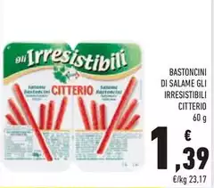 Citterio - Bastoncini Di Salame Gli Irresistibili Citterio - Bastoncini Di Salame Gli Irresistibili