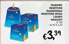 Melegatti - Pandoro Panettone Tradizionale Panettone Senza Canditi Melegatti - Pandoro Panettone Tradizionale Panettone Senza Canditi