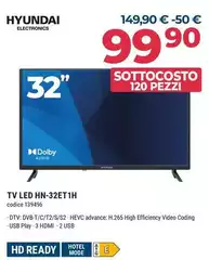 Hyundai - HN-32ET1H TV 81,3 Cm (32") HD Nero