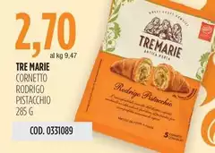 Tre Marie - Cornetto Rodrigo Pistacchio Tre Marie - Cornetto Rodrigo Pistacchio