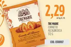 Tre Marie - Cornetto All'Albicocca Tre Marie - Cornetto All'Albicocca