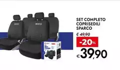 Sparco - Set Completo Coprisedili Sparco - Set Completo Coprisedili