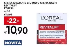 L'Oreal - Crema Idratante Giorno O Crema Occhi Revitalift