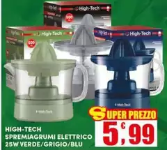 High-Tech - Spremiagrumi Elettrico 25W Verde/Grigio/Blu High-Tech - Spremiagrumi Elettrico 25W Verde/Grigio/Blu
