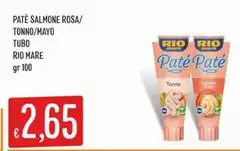 Rio Mare - Patè Salmone Rosa/ Tonno/ Mayo Tubo Rio Mare - Patè Salmone Rosa/ Tonno/ Mayo Tubo
