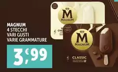 Magnum - 4 Stecchi Vari Gusti Varie Grammature Magnum - 4 Stecchi Vari Gusti Varie Grammature