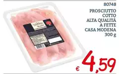 Casa Modena - Prosciutto Cotto Alta Qualità A Fette Casa Modena - Prosciutto Cotto Alta Qualità A Fette