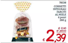 Miele - Cornetti Integrali Farciti Miele - Cornetti Integrali Farciti