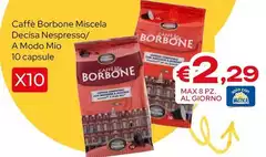 Caffe Borbone - Caffe Miscela Decisa Nespresso/ A Modo Mio 10 Capsule Caffe Borbone - Caffe Miscela Decisa Nespresso/ A Modo Mio 10 Capsule