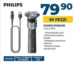 Philips - Shaver 5000X Series X5006/00 Rasoio Elettrico Wet & Dry