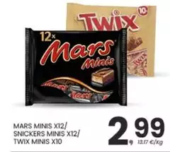 Mars - Minis X12/ Snickers Minis X12/ Twix Minis X10 Mars - Minis X12/ Snickers Minis X12/ Twix Minis X10