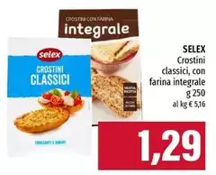 Selex - Crostini Classici, Con Farina Integrale Selex - Crostini Classici, Con Farina Integrale