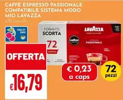 Lavazza - Caffè Espresso Passionale Compatibile Sistema Modo Mio Lavazza - Caffè Espresso Passionale Compatibile Sistema Modo Mio