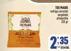 Tre Marie - Rodrigo Cornetto Surgelato Pistacchio Tre Marie - Rodrigo Cornetto Surgelato Pistacchio