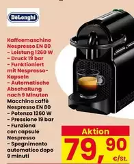 De Longhi - Macchina Caffè Nespresso En 80 De Longhi - Macchina Caffè Nespresso En 80