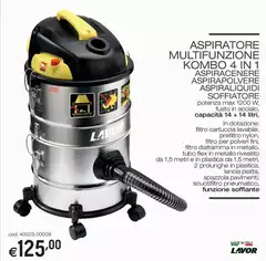 Lavor - Aspiratore Multifunzione Kombo 4 In 1 Lavor - Aspiratore Multifunzione Kombo 4 In 1