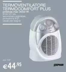 Zephir - Termoventilatore Termocomfort Plus Zephir - Termoventilatore Termocomfort Plus