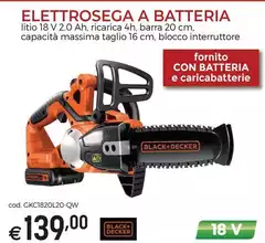 Black & Decker - Elettrosega A Batteria Black & Decker - Elettrosega A Batteria