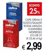 Lavazza - Caps Crema E Gusto/Qualità Rossa Compatibile Nespresso Lavazza - Caps Crema E Gusto/Qualità Rossa Compatibile Nespresso