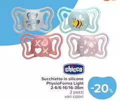 Chicco - Succhietto In Silicone Physioforma Light