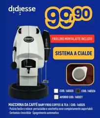 D'Amico - Macchina Da Caffè Baby Frog Coffee & Tea Cod 1603375 D'Amico - Macchina Da Caffè Baby Frog Coffee & Tea Cod 1603375