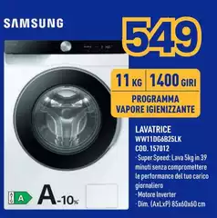Samsung - Lavatrice WW11DG6B25LK Samsung - Lavatrice WW11DG6B25LK