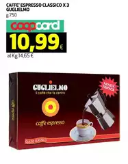Guglielmo - Caffe' Espresso Classico X 3 Guglielmo - Caffe' Espresso Classico X 3
