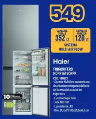 Haier - Frigorifero HDPR1618CNPK