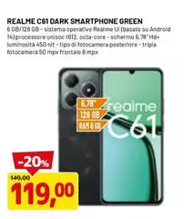 Realme - C61 Dark Smartphone Green Realme - C61 Dark Smartphone Green