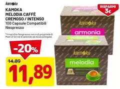Kamoka - Melodia Caffè Cremoso / Intenso