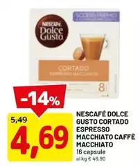 Nescafé - Dolce Gusto Cortado Espresso Macchiato Caffè Macchiato Nescafé - Dolce Gusto Cortado Espresso Macchiato Caffè Macchiato
