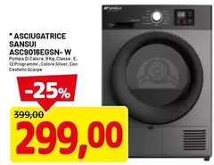 Asciugatrice Asc9016egsn-w