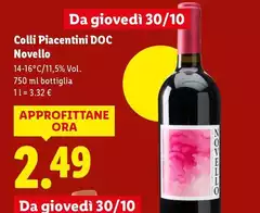 Colli Piacentini - DOC Novello  Colli Piacentini - DOC Novello