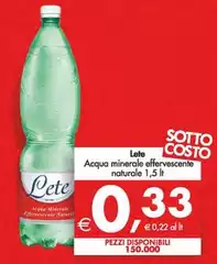 Lete - Acqua Minerale Effervescente Naturale Lete - Acqua Minerale Effervescente Naturale