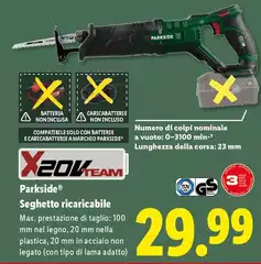 Parkside - Seghetto Ricaricabile
