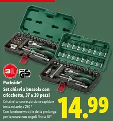 Parkside - Set Chiavi A Bussola Con Cricchetto, 37 O 39 Pezzi 