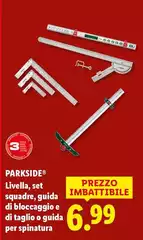 Parkside - Livella, Set Squadre, Guida Di Bloccaggio E Di Taglio O Guida Per Spinatura 