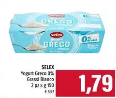 Selex - Yogurt Greco 0% Grassi Bianco Selex - Yogurt Greco 0% Grassi Bianco
