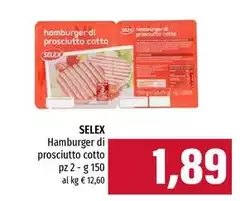 Selex - Hamburger Di Prosciutto Cotto