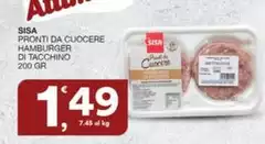 Sisa - Pronti Da Cuocere Hamburger Di Tacchino