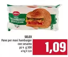 Selex - Pane Per Maxi Hamburger Con Sesamo