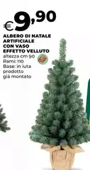 Albero Di Natale Artificiale Con Vaso Effetto Velluto Albero Di Natale Artificiale Con Vaso Effetto Velluto