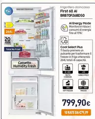 Samsung - Frigoriferi Da Incasso First 60 Ai BRB70F26BDS0 Samsung - Frigoriferi Da Incasso First 60 Ai BRB70F26BDS0